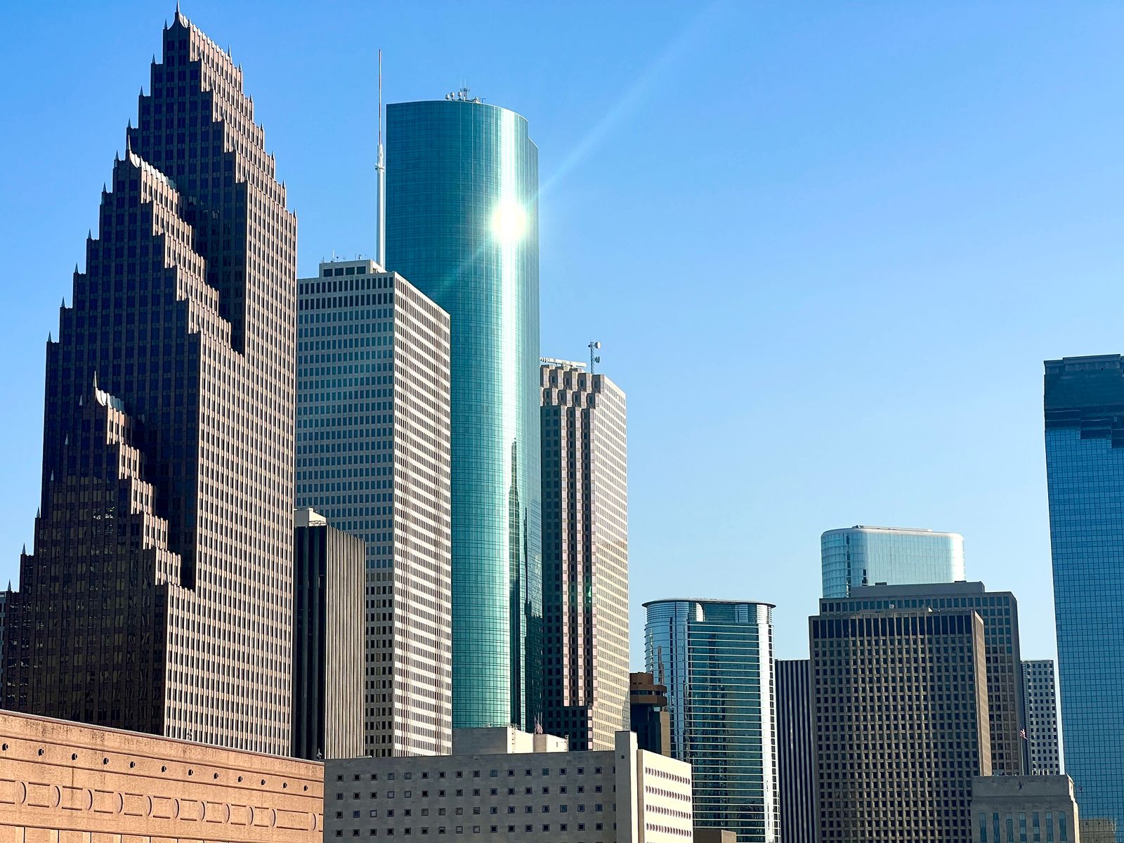 Downtown Houston skyline in daylight